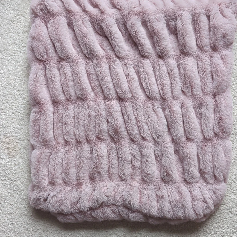 Set of Four Pink Faux Fur Pillow Covers